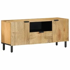 Mueble de TV marrón 105x33x46 cm madera maciza mango by , CD and DVD storage - Ref: Foro24-4017734, Price: 129,75 €, Discount: %