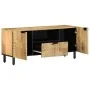 Mueble de TV marrón 105x33x46 cm madera maciza mango de , Almacenamiento para CD y DVD - Ref: Foro24-4017734, Precio: 129,32 ...