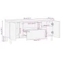 Mueble de TV marrón 105x33x46 cm madera maciza mango de , Almacenamiento para CD y DVD - Ref: Foro24-4017734, Precio: 129,32 ...