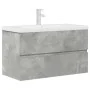 Set muebles de baño 2 piezas madera contrachapada gris hormigón von , Badezimmermöbel - Ref: Foro24-3324915, Preis: 228,24 €,...