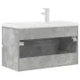Set muebles de baño 2 piezas madera contrachapada gris hormigón von , Badezimmermöbel - Ref: Foro24-3324915, Preis: 228,24 €,...