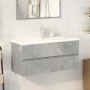 Set muebles de baño 2 piezas madera contrachapada gris hormigón von , Badezimmermöbel - Ref: Foro24-3324917, Preis: 314,35 €,...