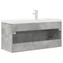 Set muebles de baño 2 piezas madera contrachapada gris hormigón von , Badezimmermöbel - Ref: Foro24-3324917, Preis: 314,35 €,...