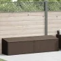 Caja de almacenaje jardín ratán sintético marrón 220x50x58 cm von , Aufbewahrungsboxen für den Außenbereich - Ref: Foro24-410...