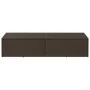 Caja de almacenaje jardín ratán sintético marrón 220x50x58 cm von , Aufbewahrungsboxen für den Außenbereich - Ref: Foro24-410...