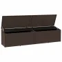 Caja de almacenaje jardín ratán sintético marrón 220x50x58 cm von , Aufbewahrungsboxen für den Außenbereich - Ref: Foro24-410...