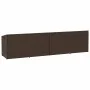 Caja de almacenaje jardín ratán sintético marrón 220x50x58 cm von , Aufbewahrungsboxen für den Außenbereich - Ref: Foro24-410...