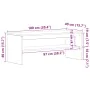 Mueble de TV madera contrachapada roble ahumado 100x40x40 cm by , TV Furniture - Ref: Foro24-859122, Price: 41,48 €, Discount: %