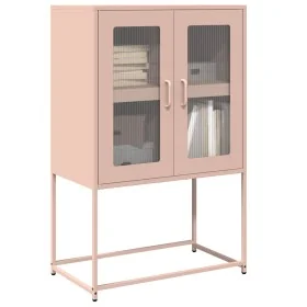 Aparador de acero rosa 68x39x107 cm by , Sideboards - Ref: Foro24-853375, Price: 109,60 €, Discount: %