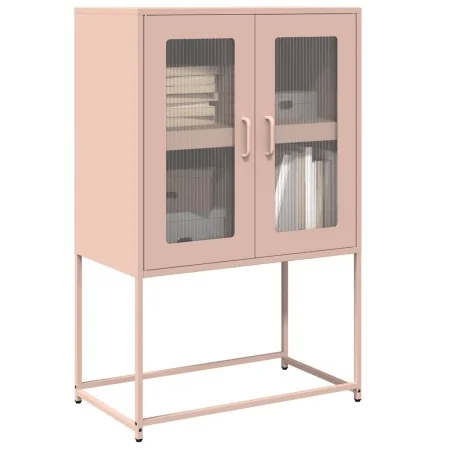 Aparador de acero rosa 68x39x107 cm de , Aparadores - Ref: Foro24-853375, Precio: 110,56 €, Descuento: %