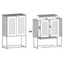 Aparador de acero rosa 68x39x107 cm de , Aparadores - Ref: Foro24-853375, Precio: 110,56 €, Descuento: %