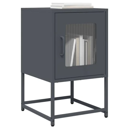 Mesita de noche acero laminado en frío antracita 36x39x60,5 cm de , Mesitas de noche - Ref: Foro24-853328, Precio: 51,57 €, D...