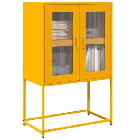 Aparador de acero amarillo mostaza 68x39x107 cm by , Sideboards - Ref: Foro24-853377, Price: 96,27 €, Discount: %