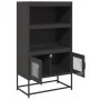 Aparador de acero negro 68x39x123 cm de , Aparadores - Ref: Foro24-853368, Precio: 120,83 €, Descuento: %