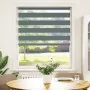 Estor cebra gris oscuro tejido ancho 110,9 cm poliéster by , Blinds and blinds - Ref: Foro24-4014134, Price: 32,44 €, Discoun...