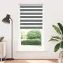 Estor cebra gris oscuro 100x200cm tejido ancho 95,9cm poliéster by , Blinds and blinds - Ref: Foro24-4014157, Price: 32,56 €,...