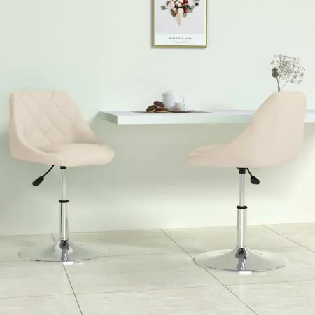 Sillas de comedor giratorias 2 uds terciopelo crema von , Essstühle - Ref: Foro24-335282, Preis: 122,60 €, Rabatt: %