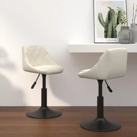 Sillas de comedor giratorias 2 uds terciopelo crema de , Sillas de comedor - Ref: Foro24-335326, Precio: 120,60 €, Descuento: %