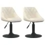 Sillas de comedor giratorias 2 uds terciopelo crema de , Sillas de comedor - Ref: Foro24-335326, Precio: 120,60 €, Descuento: %