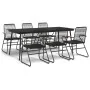 Garten-Essgruppe 7-teilig aus schwarzem PVC-Rattan von vidaXL, Gartensets - Ref: Foro24-3060271, Preis: 525,21 €, Rabatt: %