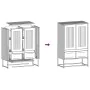 Aparador de acero rosa 68x39x111,5 cm von , Sideboards - Ref: Foro24-853363, Preis: 145,95 €, Rabatt: %