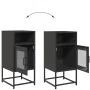 Mesita de noche acero laminado en frío negro 36x39x78 cm de , Aparadores - Ref: Foro24-853410, Precio: 58,07 €, Descuento: %