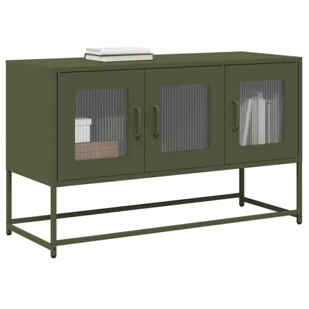 Mueble TV acero laminado en frío verde oliva 100,5x39x60,5 cm von , TV-Möbel - Ref: Foro24-853342, Preis: 96,62 €, Rabatt: %