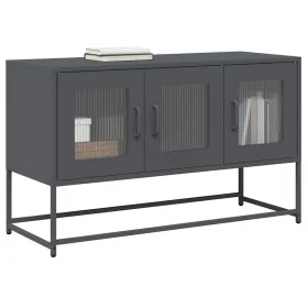 Mueble de TV acero laminado en frío antracita 100,5x39x60,5 cm de , Muebles TV - Ref: Foro24-853340, Precio: 96,62 €, Descuen...