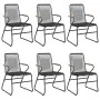 Garten-Essgruppe 7-teilig aus schwarzem PVC-Rattan von vidaXL, Gartensets - Ref: Foro24-3060271, Preis: 525,21 €, Rabatt: %