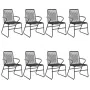 Juego de comedor de jardín 9 piezas ratán PVC negro de vidaXL, Conjuntos de jardín - Ref: Foro24-3060272, Precio: 627,55 €, D...