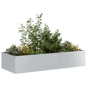 Jardinera 200x80x40 cm de acero galvanizado by , Pots and planters - Ref: Foro24-860757, Price: 98,11 €, Discount: %