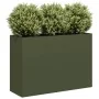 Jardinera de acero laminado en frío verde oliva 120x40x80 cm de , Maceteros y jardineras - Ref: Foro24-860720, Precio: 149,42...