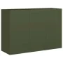Jardinera de acero laminado en frío verde oliva 120x40x80 cm de , Maceteros y jardineras - Ref: Foro24-860720, Precio: 149,42...
