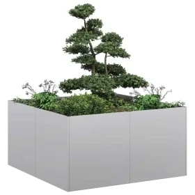 Jardinera 80x80x40 cm de acero galvanizado de , Maceteros y jardineras - Ref: Foro24-860743, Precio: 63,11 €, Descuento: %