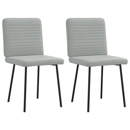 Sillas de comedor 2 unidades terciopelo gris claro de , Sillas de comedor - Ref: Foro24-4101133, Precio: 88,48 €, Descuento: %
