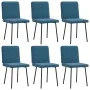 Sillas de comedor 6 unidades terciopelo azul de , Sillas de comedor - Ref: Foro24-3315513, Precio: 248,17 €, Descuento: %