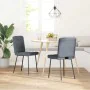 Sillas de comedor 2 unidades terciopelo gris oscuro de , Sillas de comedor - Ref: Foro24-4101081, Precio: 90,36 €, Descuento: %