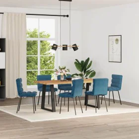 Sillas de comedor 6 unidades terciopelo azul by , dining chairs - Ref: Foro24-3315662, Price: 267,85 €, Discount: %