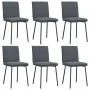 Sillas de comedor 6 unidades terciopelo gris oscuro de , Sillas de comedor - Ref: Foro24-3315615, Precio: 263,89 €, Descuento: %