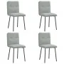 Sillas de comedor 4 unidades terciopelo gris claro de , Sillas de comedor - Ref: Foro24-3315409, Precio: 171,74 €, Descuento: %