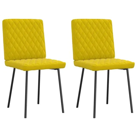 Sillas de comedor 2 unidades terciopelo amarillo de , Sillas de comedor - Ref: Foro24-4101110, Precio: 85,84 €, Descuento: %
