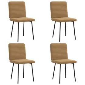 Sillas de comedor 4 unidades terciopelo marrón by , dining chairs - Ref: Foro24-3315241, Price: 166,39 €, Discount: %