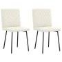Sillas de comedor 2 unidades terciopelo crema de , Sillas de comedor - Ref: Foro24-4101112, Precio: 86,39 €, Descuento: %