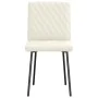Sillas de comedor 2 unidades terciopelo crema de , Sillas de comedor - Ref: Foro24-4101112, Precio: 86,39 €, Descuento: %