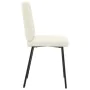 Sillas de comedor 2 unidades terciopelo crema de , Sillas de comedor - Ref: Foro24-4101112, Precio: 86,39 €, Descuento: %