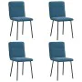 Sillas de comedor 4 unidades terciopelo azul de , Sillas de comedor - Ref: Foro24-3315319, Precio: 167,52 €, Descuento: %