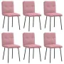 Sillas de comedor 6 unidades terciopelo rosa de , Sillas de comedor - Ref: Foro24-3315683, Precio: 253,66 €, Descuento: %