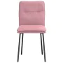 Sillas de comedor 6 unidades terciopelo rosa de , Sillas de comedor - Ref: Foro24-3315683, Precio: 253,66 €, Descuento: %
