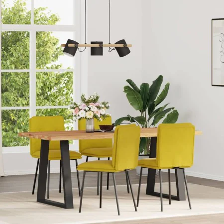 Sillas de comedor 4 unidades terciopelo amarillo de , Sillas de comedor - Ref: Foro24-3315416, Precio: 169,88 €, Descuento: %