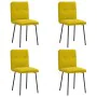 Sillas de comedor 4 unidades terciopelo amarillo de , Sillas de comedor - Ref: Foro24-3315416, Precio: 169,88 €, Descuento: %